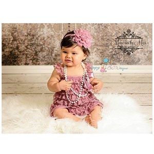 Baby Girl Lace Romper Set